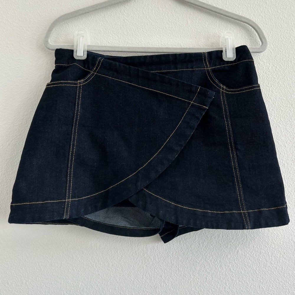 Denim Wrap Skort - image 2